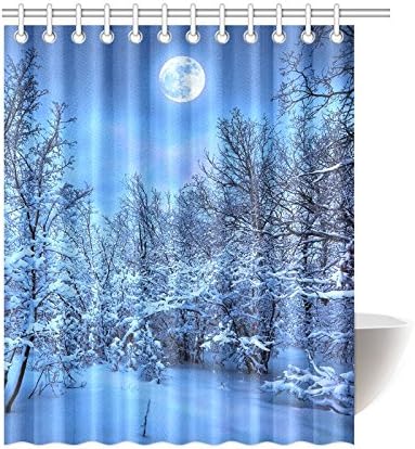 Amazon Com Ctigers Fashion Shower Curtain Winter Scenery Snow