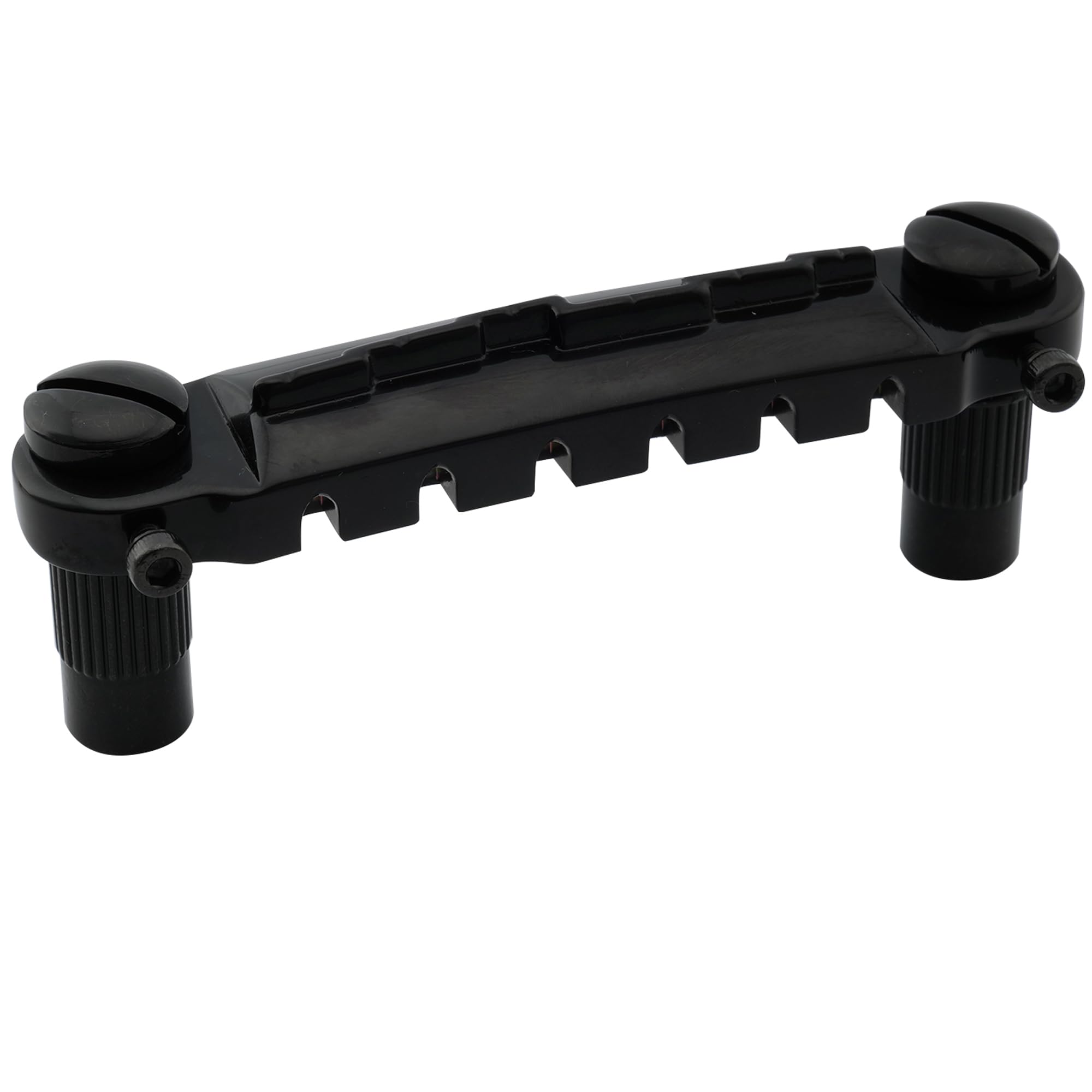 Musiclily Pro 52.5mm Pre-set Intonatable Wraparound Bridge Tailpiece for Epiphone Les Paul Junior LP Style Guitar, Black
