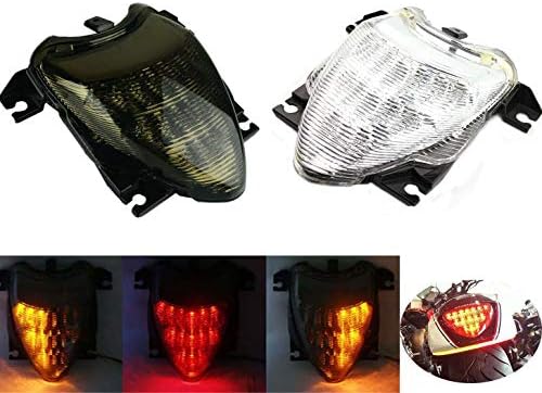 Motorcycle LED Integrated Tail light Turn Signal Brake light Rear Lamps For Boulevard M109R Inirver 1800 2006-2015 (Transparent)