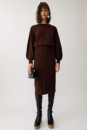 Amazon マウジー Moussy ワンピース ニット Blousing Knit One