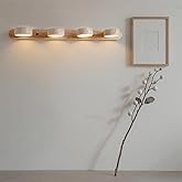 CYGGLL Led Linear Bathroom Lighting Fixtures Over Mirror Vanity Lighting Fixtures Farmhouse Bathroom Vanity Wood Stone Wall S