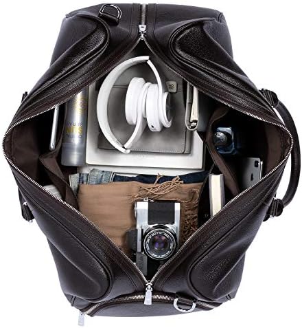 BOSTANTEN Genuine Leather Duffel Bag Travel Weekender Overnight Gym Sports Luggage Tote Duffle Bags For Men (Coffee-large) 5 BOSTANTEN Genuine Leather Duffel Bag Travel Weekender Overnight Gym Sports Luggage Tote Duffle Bags For Men (Coffee-large)