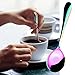 Cindick Stainless Steel Colorful Rainbow Tea Spoons, 6 Inch Metal Round Dessert Mixing Stirring Coffee Spoon, Ice Cream Cocktail Soup Tableware Spoons, Mirror Polish, Set of 6