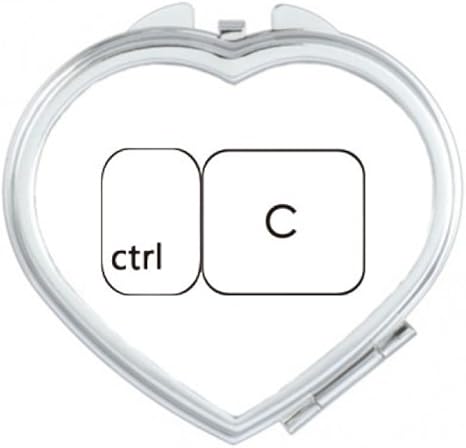 Amazon Co Jp キーボードのctrl C記号の窓 ハートコンパクト化粧ポケットミラー携帯用の小さなかわいいハンドミラープレゼント ホーム キッチン