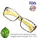 Reading Glasses 8.0 Bamboo Comfortable Fit Reader for Women Men High Magnification Light Tortoise Anti Glare Anti Eye Strain