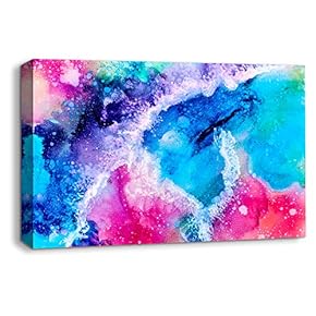 Canvas Wall Art Beautiful Abstract Ink Painting Artwork for Home Prints Framed - 12x18 inches