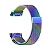 iTerk Compatible Fitbit Charge 2 Bands, Stainless Steel Metal Magnetic Buckle Milanese Mesh Loop Replacement Wristband Adjustable Small & Large
