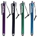 Wisdompro Stylus Pens for Touch Screens, 9 Pack of Universal Microfiber Tip Stylus with Lanyard Tether for iPad, for Tablet, for iPhone, for Samsung and All Touchsreen Devices - 9 Color