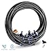 Gesentur [Upgraded 2018] Misting Cooling System - 26.2ft（8M） Misting Line + 9 Metal Mist Nozzles + a Brass Adapter(3/4) for Outdoor Patio Garden Home Irrigation Reptile Mosquito Prevent