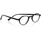 eyebobs - Board Stiff (Narrow) | Premium Reading Glasses for Men and Women | Round Frame for Narrow Faces | Sizes 0.0x - 4.0x