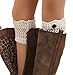 6 Pack Women Girls Short Crochet Knit Hollow Leg Warmers Boot Socks Topper Cuffs, Assorted