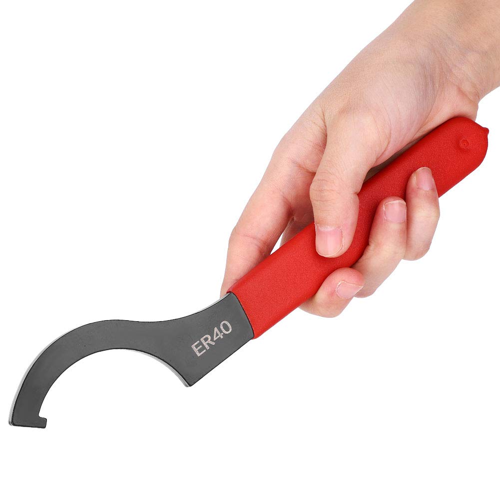 Natudeco ER40 Collet Chuck Wrench,Spanner High Carbon Steel Hand Clamping Nut Wrench Hand Wrenches