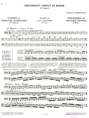 Oubradous: Complete Study of the Bassoon - Volume 1