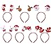 Naisian PBlongmin Patelai 7 Pieces Christmas Assorted Hair Hoop Headband Party Headwear for Cosplay Christmas Decoration