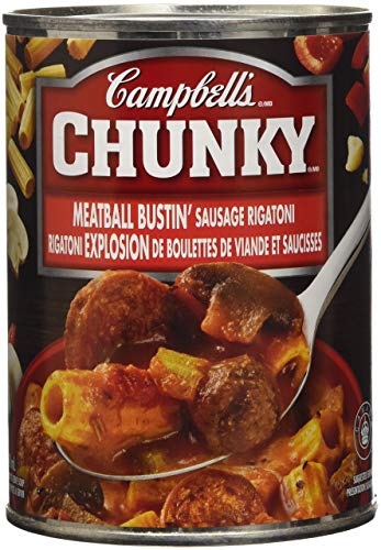 Campbell's Chunky Meatball Bustin' Sausage Rigatoni, 540ml/18.3 oz., {Imported from Canada}