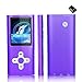 MP3 Player/Music Player,EVASA with a 16 GB TF Card Portable Digital Music Player/Video/Voice record/FM Radio/E-Book Reader,Ultra Slim 1.8''Screen (Purple)