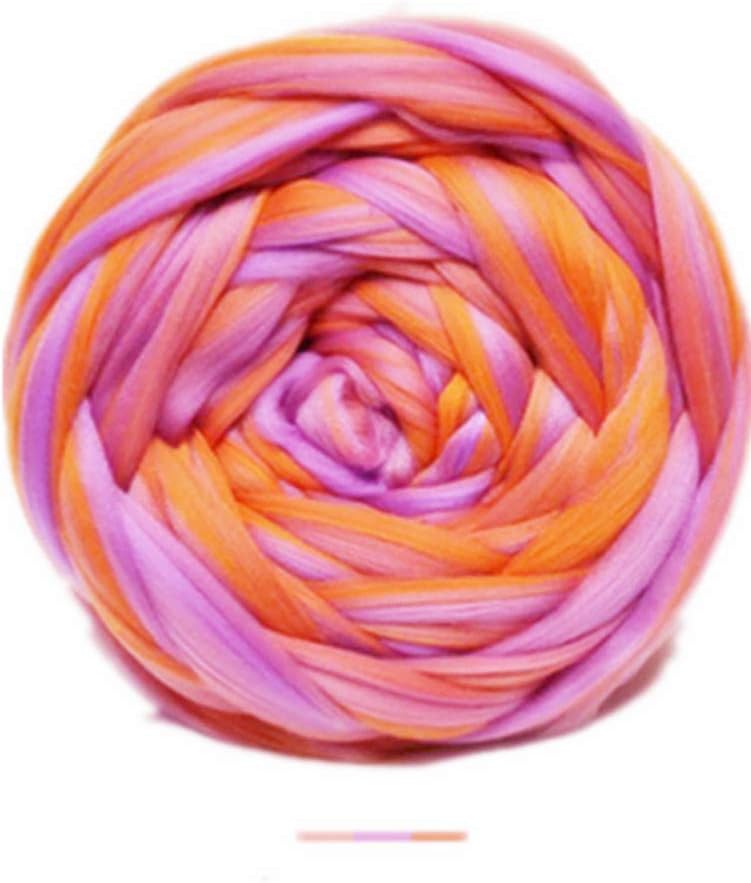 Chunky Yarn,Multicolor Wool Yarn, DIY Knitting, Bulky Yarn, Giant Yarn, Soft Blanket Rug Scarf Big Yarn (Multicolored Blue, 0.5kg-1.1lbs-28yards)