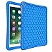 Fintie Case for iPad 6th / 5th Generation (2018/2017), iPad Air 2 / Air 1 (9.7 Inch) - [Honey Comb Series] Lightweight Anti-Slip Kids Friendly Shockproof Silicone Cover, Blue