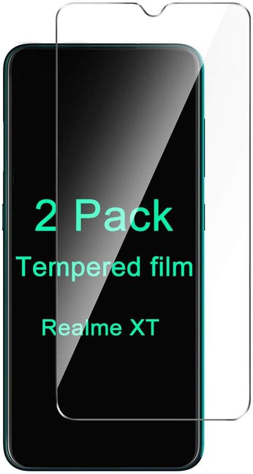 LJSM Protection Film for Oppo Realme XT [2 Pieces] Screen Glass Transparent Tempered Glass Ultra HD Clear Glass Screen Protector for Oppo Realme XT (6.4")