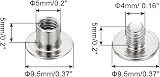 PATIKIL M5x5mm Chicago Screws Nickel Plated Steel Binding Posts Rivets 50 Sets view 2