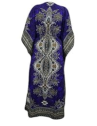 Women's Kaftan Boho Dresses Purple Caftan Cover up Dashiki Beach Dress XXL