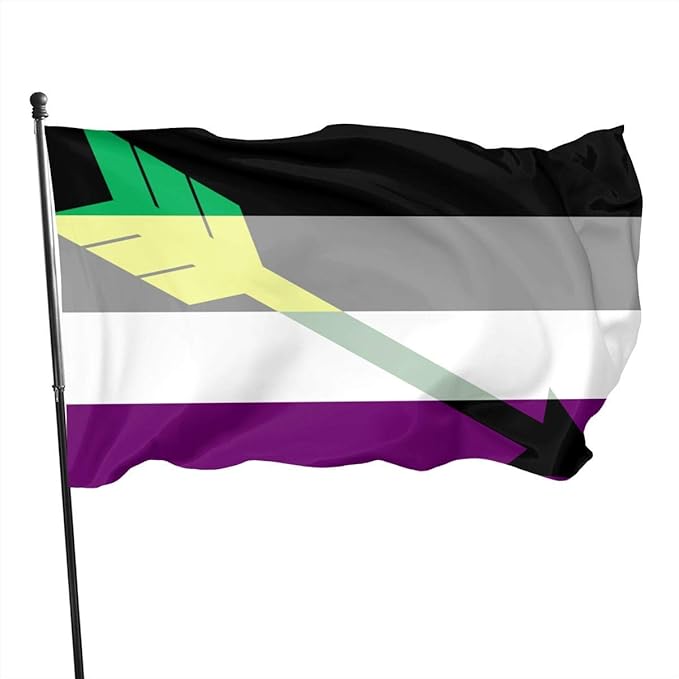 Unieek Aromantic ARO Ace Asexual Arrow Pride Flag Themed Welcome Party