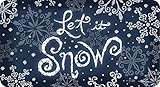 Toland Home Garden Let It Snow 20 x 38 Inch Decorative Winter Snowflake Holiday Anti Fatigue Comfort Mat