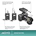 Movo WMIC80 UHF Wireless Lavalier Microphone System with 2 Bodypack Transmitters, Portable Receiver, 2 Lav Mics, and Shoe Mount for DSLR Cameras (330' Range)