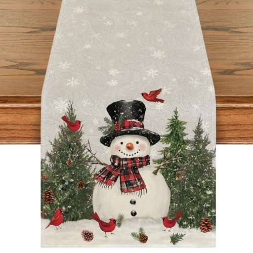 Artoid Mode Snowman Christmas Table Runner