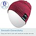 Rotibox Unisex Adult Bluetooth Beanie Hat Trendy Soft Warm Audio Cap Musicphone with Wireless Headphone Headset Speaker Mic Hands-free for Winter Outdoor Sport Skiing Snowboard,Christmas Gift - Red