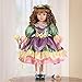Women's Blossom Spring Porcelain Collectible Doll in Flower Petal Dress