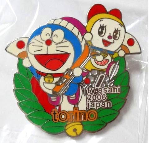 Amazon ドラえもん ピンバッジ 06年トリノ冬季オリンピックバッジ ピンズ 非売品 テレビ朝日 藤子不二雄 バッジ ホビー