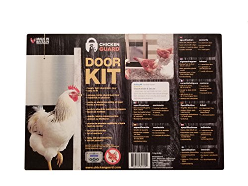 ChickenGuard Extreme Automatic Chicken Coop Pop Door Opener & Door Kit Combo | Outdoor/Indoor Auto Door Opener, Chicken Coop Accessories by