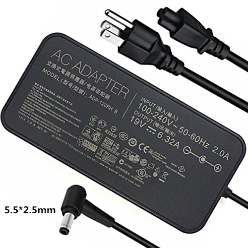 120w 19V 6.32A laptop charger For ASUS ROG GL502VT GL502V GL502 GL502VT-DS71 Gaming Laptop ADP-120ZB BB, ADP-120RH B, PA-1121-28, A15-120P1A, N120W-02 Series Laptops