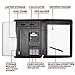 Portfolio Padfolio Folder Zippered Organizer, Leather Business Resume Folder & Case, 13 Inch Laptop Sleeve and Ipad Stand Bonus: Writing Pad, Calculator and Ballpoint Pen