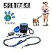 Hands Free Dog Leash 7in1, Training Treat Pouch, Dog Training Clicker, Jogging Dog Leash Handsfree, Reflective Shock Bungee Endure Up to 150 lbs Dual Handle Waist