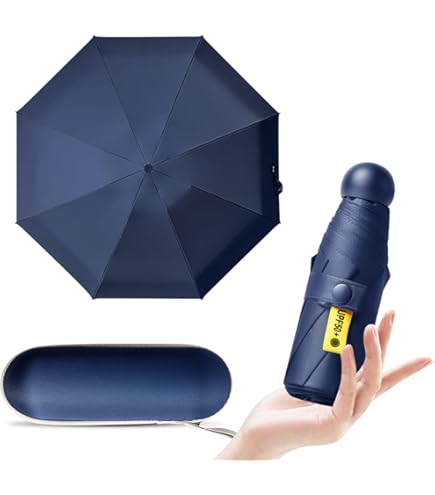Knirps T.200 - Paraguas De Lluvia Automático Duomatic Mediano Con Cierre Abierto, Compacto Y Resistente Al Viento, Paraguas De Viaje Para Adultos, Paraguas Retráctil De 38.2 In De Diámetro Y Funda