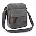 Koolertron Vintage Canvas Crossbody Shoulder Tablet Bag Lightweight Small Satchel Bag For Men & Women (Grey, 6.88