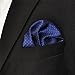 SHLAX&WING Navy Dots Pocket Square for Men Silk Business Handkerchief New