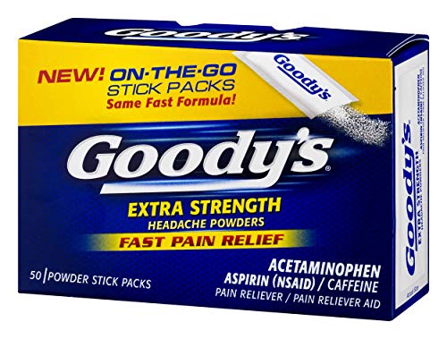 Goody's Extra Strength Powders | Fast Pain Relief | Aspirin & Caffeine | 50 Count