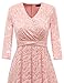 DRESSTELLS Women's Vintage Floral Lace 3/4 Sleeves Dress Hi-Lo Cocktail Party Swing Dress
