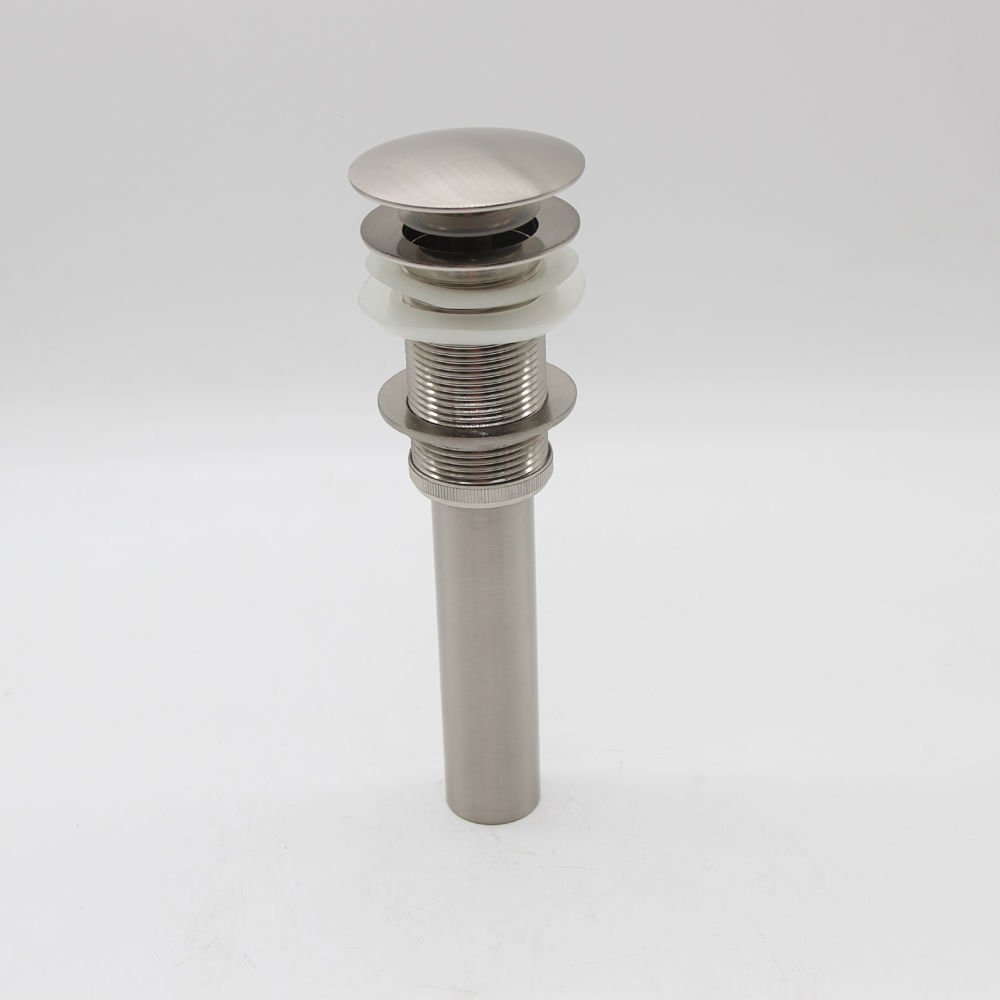 Yodel Vessel Sink Pop up Drain Without Overflow,Brushed Nickel