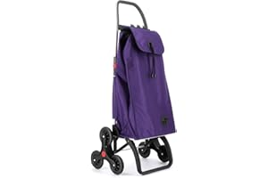 Rolser I-Max MF 6 Wheel Stair Climber Foldable Shopping Trolley - Purple