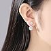 Women Crystal Rhinestone Ear Jacket Earrings Double Ball Drop Ear Stud Earrings Jewelry Gift