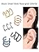 10 Pieces Stainless Steel Ear Cartilage Cuff Non Piercing Clip Ear Cuff Earrings for Women and Men, 5 Colors