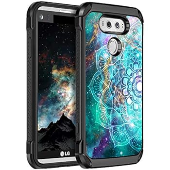 BENTOBEN LG V20 Case, Shockproof 2 in 1 Hybrid Hard PC Soft TPU Bumper Glow in The Dark Noctilucent Slim Dual Layer Anti-Slip Scratches Resistant Protective Phone Cover for LG V20, Mandala in Galaxy