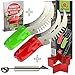BEST WATERMELON SLICER As Seen On Tv, Melon Tongs Corer Server & Cake Cutter, Thickest Cutting Wire, Comfort Grip Handle, FREE Fun Star Shape Cutter & Bonus Ebook (Green and Red (2-Pack))