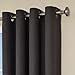 Eclipse Wyndham Blackout Thermal Insulated Grommet Top Curtains for Bedroom, Single Panel, 52