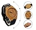 Ideashop New Arrival Hot Japan Movement Quartz Wooden Watches Creative Gifts Fashion Bamboo Watch With Genuine Cowhide Leather Band Casual Watches For Men
