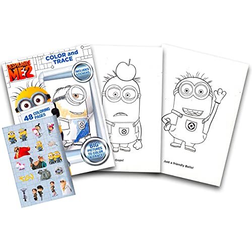 Despicable Me Minions Coloring Book with Stickers ~ over 200 Minions
